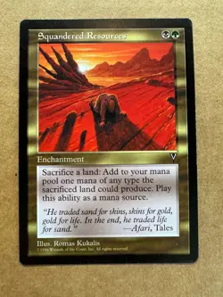 MTG Visions Squandered Resources Unplayed NM NM+ Magic The Gathering - Image 1