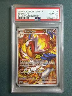 Pokemon Infernape Twilight Masquerade 173/167 Illustration Rare PSA 10 GEM MT - Image 1
