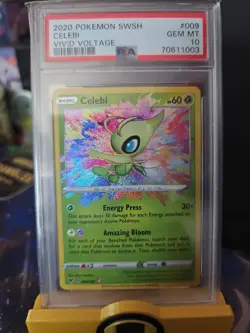 Pokemon Celebi Amazing Rare #009 Vivid Voltage PSA GEM MINT 10 SWSH 2020 - Image 1