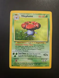 Pokemon TCG Vileplume Holo Rare Card Jungle 15/64 No Symbol Error HP/Dmg - Image 1