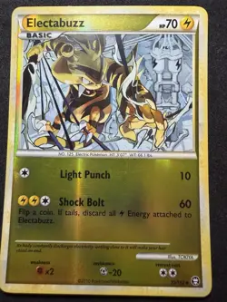 Pokemon TCG Electabuzz 33/102 Basic 70 HP Rare Holo English Triumphant 2010 - Image 1