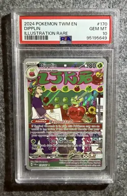 Pokemon PSA 10 Dipplin 170/167 Full Art IR Twilight Masquerade - Image 1