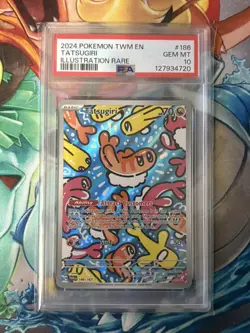 Tatsugiri #186/167 Illustration Rare Twilight Masquerade Pokemon 2024 PSA 10 - Image 1