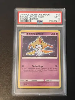 Pokemon TCG Cards Shining Jirachi 42/73 Shining Legends Holo PSA 9 MINT - Image 1