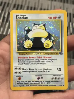 Pokemon TCG Snorlax 11/64 Jungle 1999 Holo Rare Unlimited- LP - Image 1