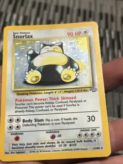 Pokemon TCG Snorlax 11/64 Jungle 1999 Holo Rare Unlimited- LP - Image 3