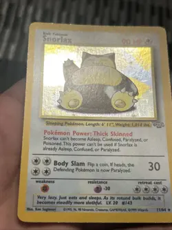 Pokemon TCG Snorlax 11/64 Jungle 1999 Holo Rare Unlimited- LP - Image 4