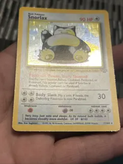 Pokemon TCG Snorlax 11/64 Jungle 1999 Holo Rare Unlimited- LP - Image 5