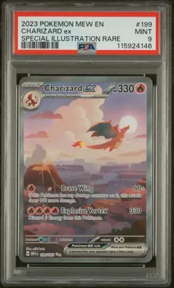 PSA 9 - Charizard ex 199/165 - Pokemon 151 English - Image 1