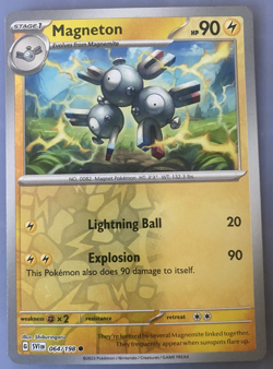 Magneton 064/198 Common Scarlet & Violet Pokemon Reverse Holo NM/LP Free Ship - Image 1
