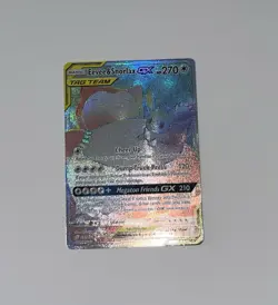 NM Eevee & Snorlax GX Secret Rare 191/181 Team Up Holo Pokemon Card TCG English - Image 4