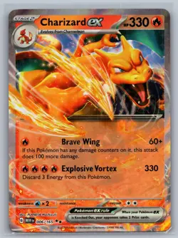 Charizard ex 006/165 Double Rare 151 Pokemon Holo Near Mint - Image 1