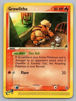 GROWLITHE 65/100 COMMON SANDSTORM POKEMON HP - Image 1
