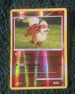 2009 Pokemon Platinum Rising Rivals Growlithe Reverse Holo #63/111 - Image 1