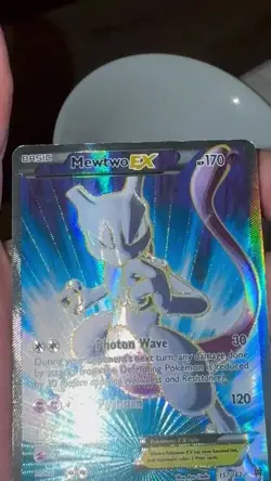 Pokemon Mewtwo EX Full Art TCG Card 157/162 XY Breakthrough - Image 2