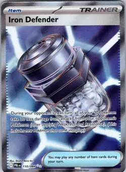 Iron Defender 110/084 Ultra Rare Pitch Black Pokemon Holo Near Mint - Image 1