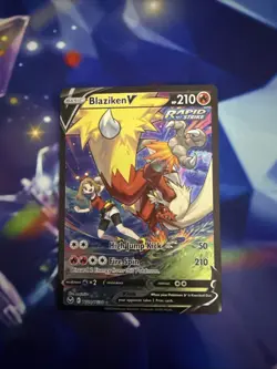 Pokemon Blaziken v Swsh12 Silver Tempest Trainer Gallery Holo Card TG14/TG30 - Image 1