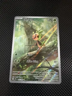 Chespin 087/086 Illustration Rare Pokemon TCG Chaos Rising NM Pokemon - Image 1