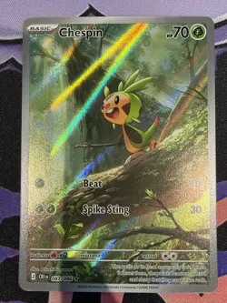 Pokemon TCG Illustration Rare Chespin 087/086 Chaos Rising English - Image 1