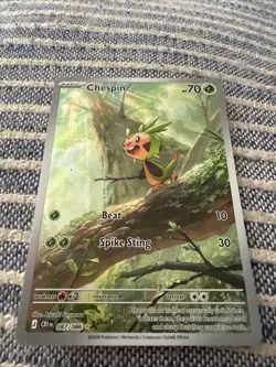 Pokemon TCG Chaos Rising Chespin Full-Art Illustration Rare 087/086 Pack Fresh - Image 1