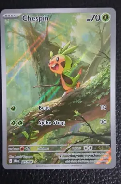 Pokemon TCG Chespin 087/086: Chaos Rising Illustration Rare - Image 1