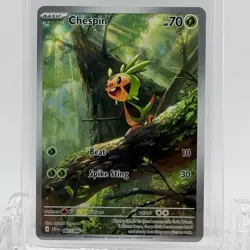 Pokemon TCG Chaos Rising Chespin #087/086 Illustration Rare NM - Image 1