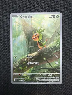 Pokemon TCG Chespin 087/086: Chaos Rising Illustration Rare - Image 1
