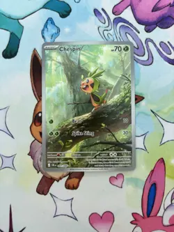 Pokemon TCG Chespin 087/086 Chaos Rising Illustration Rare Mint - Image 1
