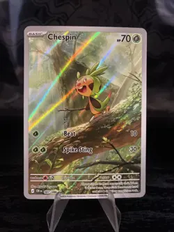 Pokemon TCG Chespin 087/086 Chaos Rising Illustration Rare - Image 1