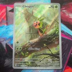 Pokemon TCG Chespin 087/086 Chaos Rising Illustration Rare - Image 1