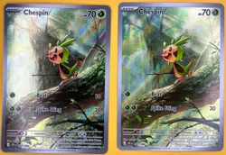 x2 Chespin 087/086 - Chaos Rising - Illustration Rare Full Art - Pokemon TCG -NM - Image 1