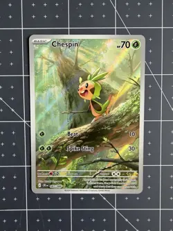 Chespin 087/086 ME Chaos Rising Illustration Rare Holo Pokemon TCG NM - Image 1