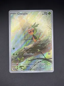 Pokemon TCG Mega Evolution Chaos Rising: Chespin 087/086 Illustration Rare - Image 1