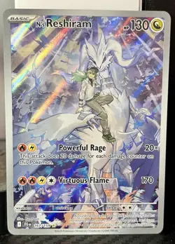 N's Reshiram 167/159 Illustration Rare Sv09: Journey Together Pokemon TCG - Image 1