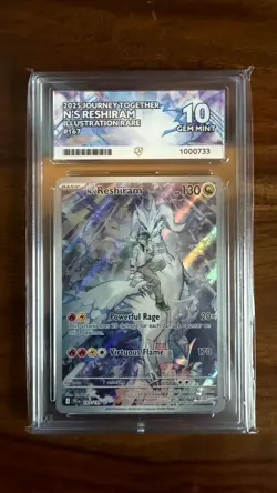 Pokemon TCG Reshiram Card N's Journey Together Illustration Rare 167/159 Ace 10 - Image 1