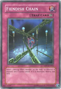 Fiendish Chain ABPF-EN064 Super Rare Absolute Powerforce Yu-Gi-Oh Unlimited NM - Image 1