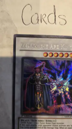 Yugioh Zeman The Ape King ABPF-EN097 1st Edition Secret Rare NM/MINT - Image 2