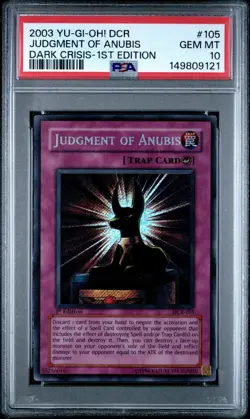 Yugioh PSA 10 Judgment of Anubis DCR-105 1st Edition Secret Rare NEW CERT - Image 1
