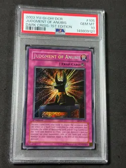 Yugioh PSA 10 Judgment of Anubis DCR-105 1st Edition Secret Rare NEW CERT - Image 2