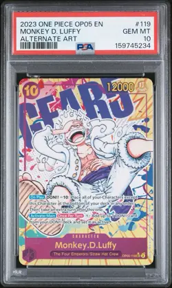 2023 ONE PIECE OP05-AWAKENING OF THE NEW ERA #119 MONKEY D. LUFFY PSA 10 - Image 1