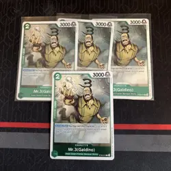Bandai One Piece TCG Mr. 3 (Galdino) ST30-014 English Green Play Set - Image 1