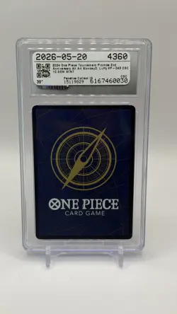 CGC 10 Monkey D. Luffy P-043 2nd Anniversary Tournament Promo One Piece - Image 2