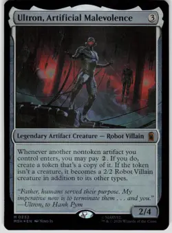 Ultron Artificial Malevolence Foil 252 Marvel Super Heroes Magic the Gathering - Image 1