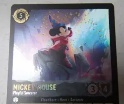 Disney Lorcana Mickey Mouse Playful Sorcerer Special 07/D23 Foil English - Image 1