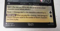 Disney Lorcana Mickey Mouse Playful Sorcerer Special 07/D23 Foil English - Image 2