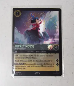 Disney Lorcana Mickey Mouse Playful Sorcerer Special 07/D23 Foil English - Image 5