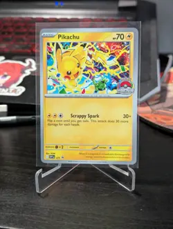 Pikachu SVP 225 Black Star Promo World Championship 2025 Stamp Pokemon Card - Image 1