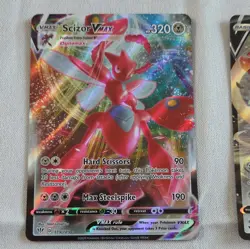 Pokemon TCG Scizor VMAX 119/189 + V 118/189 + GX 90/168 Holo 3-Card Lot - Image 2