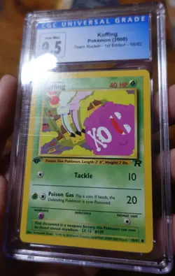 Koffing 58/82 1st Edition CGC 9.5 CGC 10 Team Rocket Pokemon Card ^ - Image 3