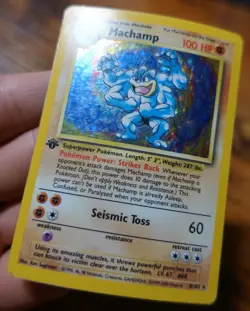 Machamp 8/102 4th print 1999-2000 Holo Base Set Unlimited Pokemon Card MP ^ - Image 3